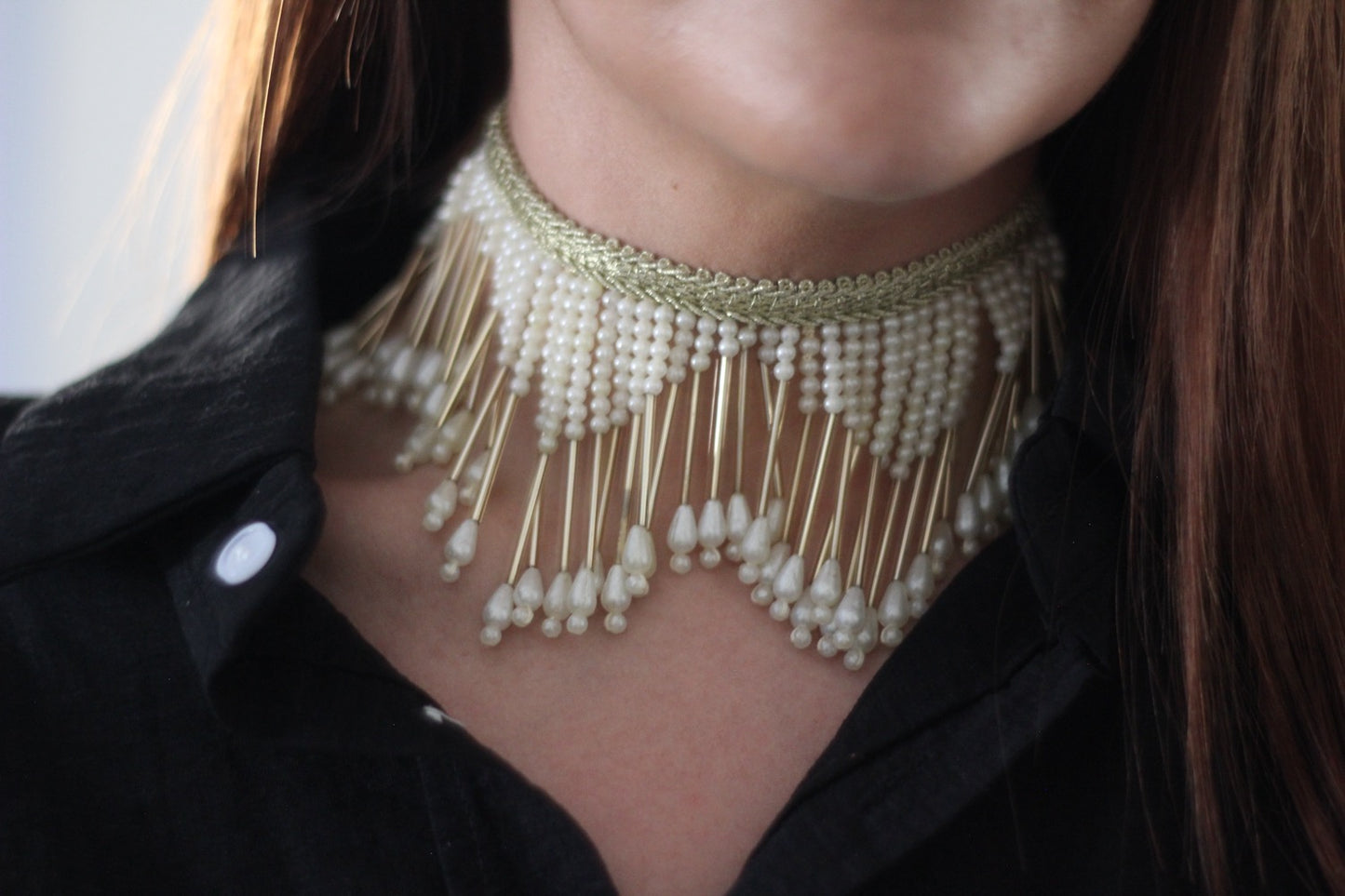 Chocker Lluvia Perlada