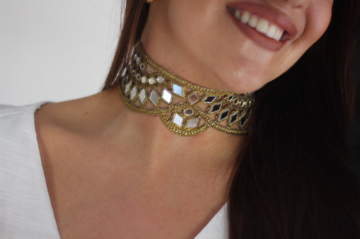 Chocker Verónica Oro Antiguo
