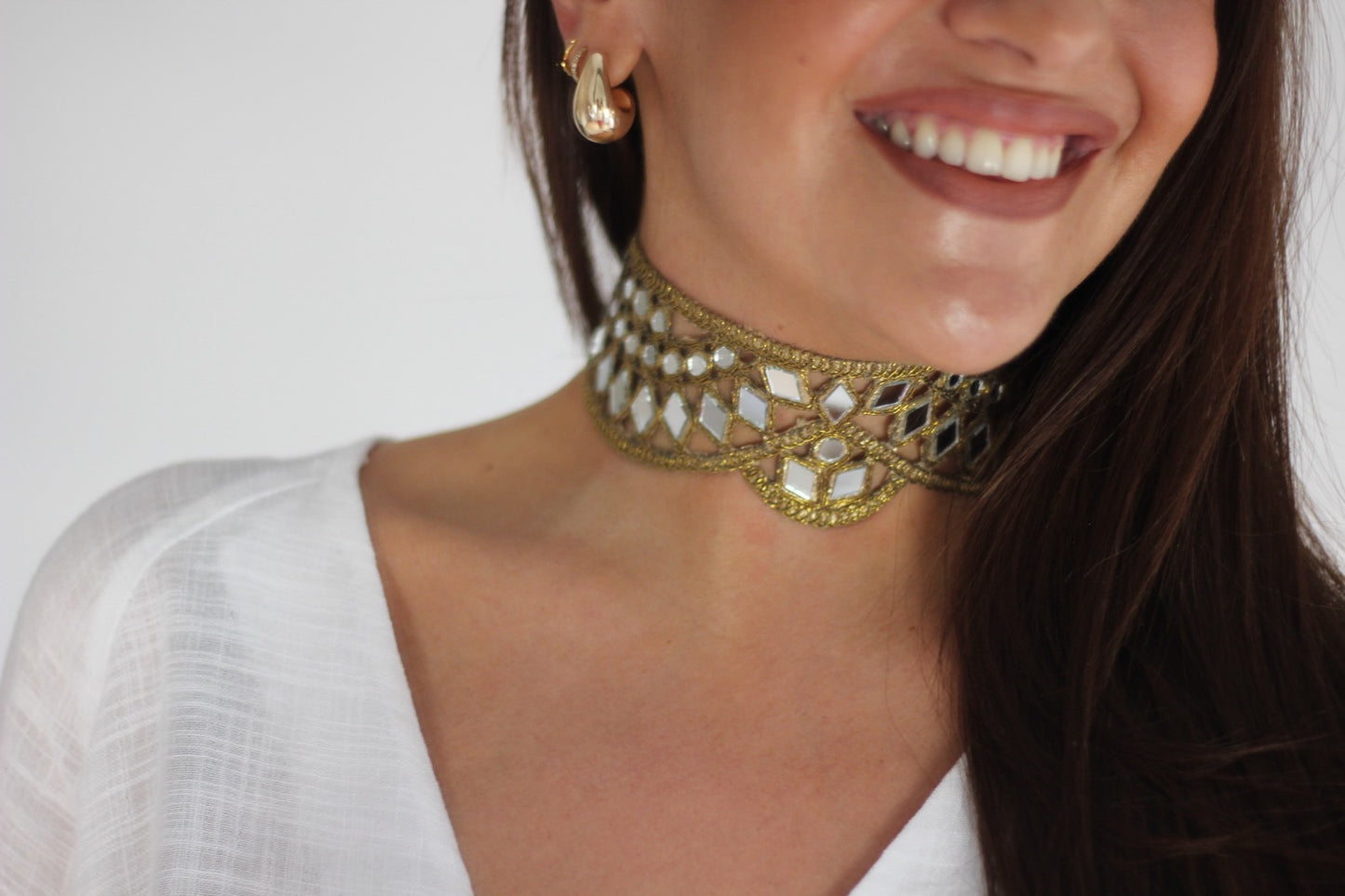 Chocker Verónica Oro Antiguo