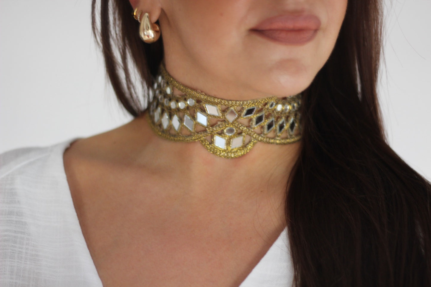 Chocker Verónica Oro Antiguo