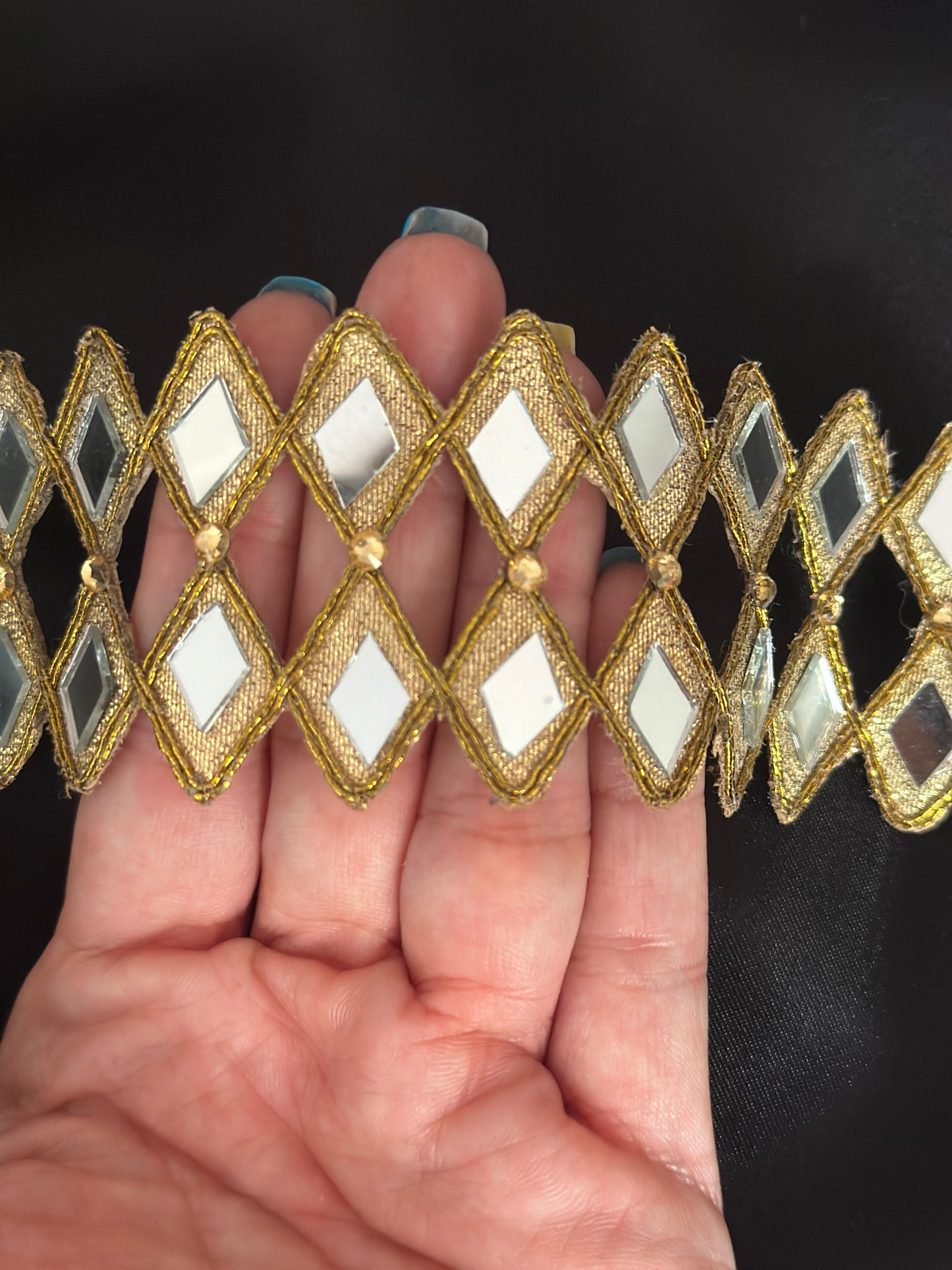 Brazalete Rombos Oro Antiguo