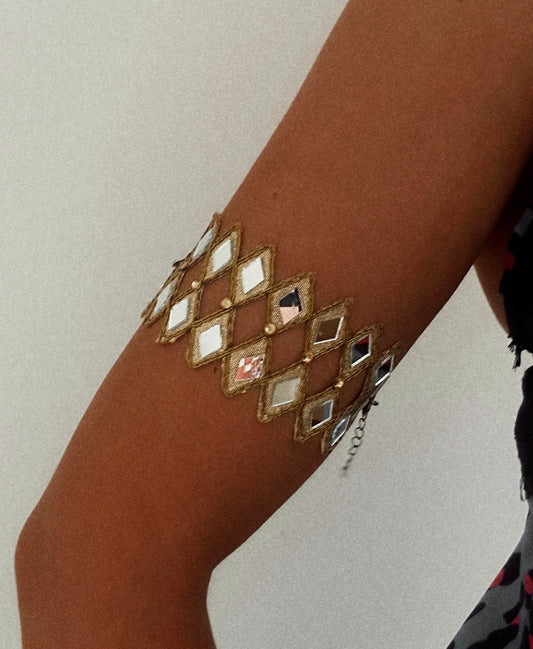 Brazalete Rombos Oro Antiguo