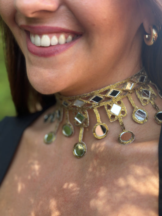 Chocker Cleopatra Oro Antiguo
