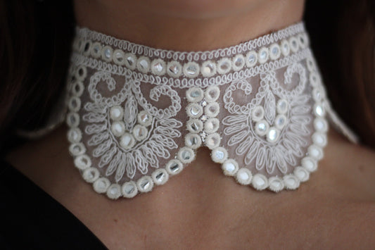 Chocker Coral Blanco