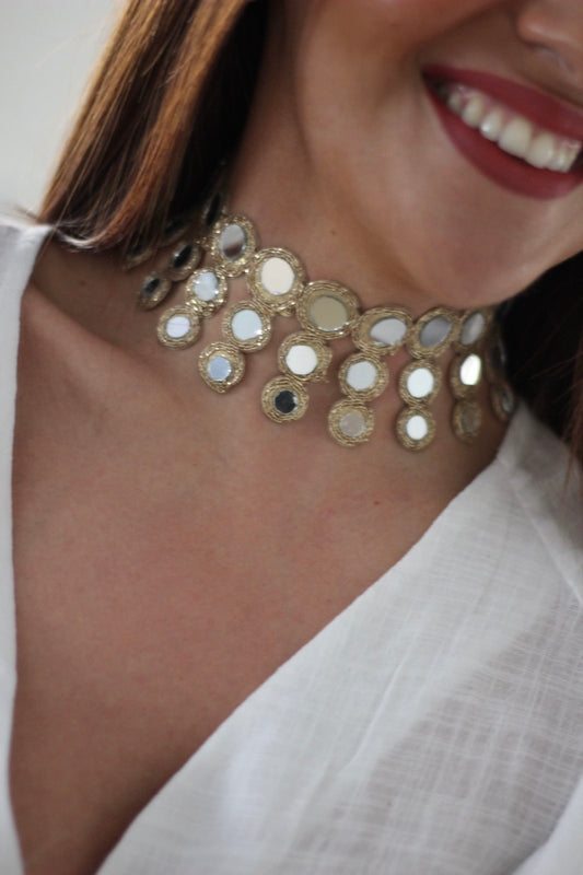 Chocker Triple Círculo Dorado