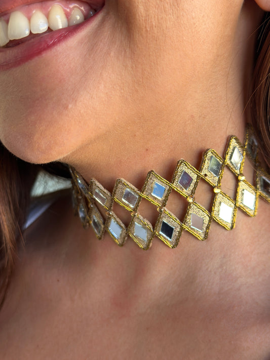 Chocker Rombos Oro Antiguo