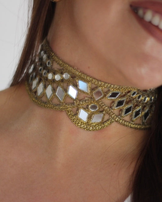 Chocker Verónica Oro Antiguo